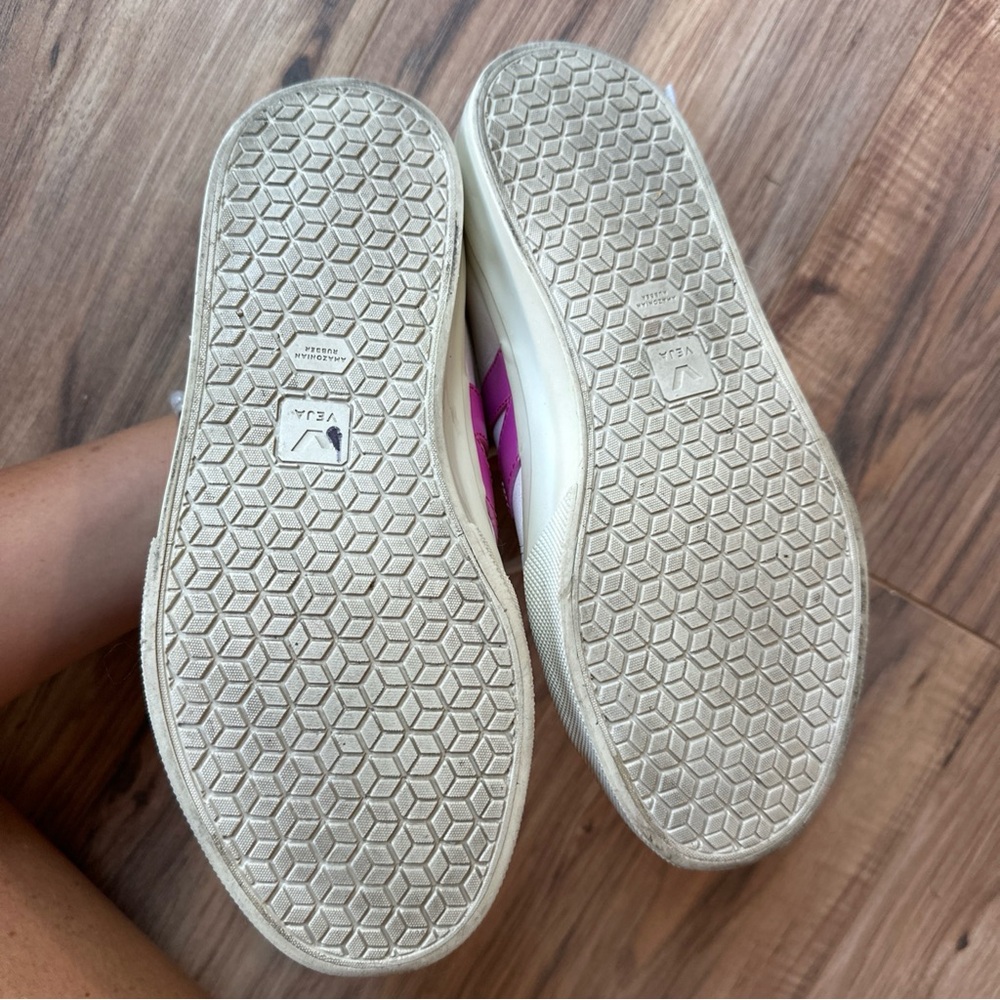 Veja Campo Ultra violet And black Leather Sneakers Womens Size 7 Purple magenta - Picture 10 of 10